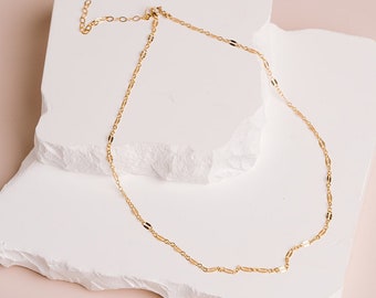 Gold Necklace, Gold Choker, Minimalist Jewelry, Layer Necklace, Chain Choker, Lace Choker, Dainty Choker, Gold Filled Choker, Rose, Silver