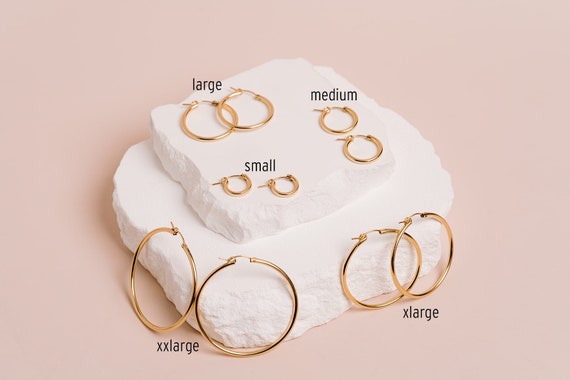 14kt Gold Filled Tube Hoops, Thick Hoop, Minimal Hoop, Leverback Hoop, Hollow Hoop, Everyday Hoop, Womens Hoop, Hinge Hoop, Gold Rose Silver