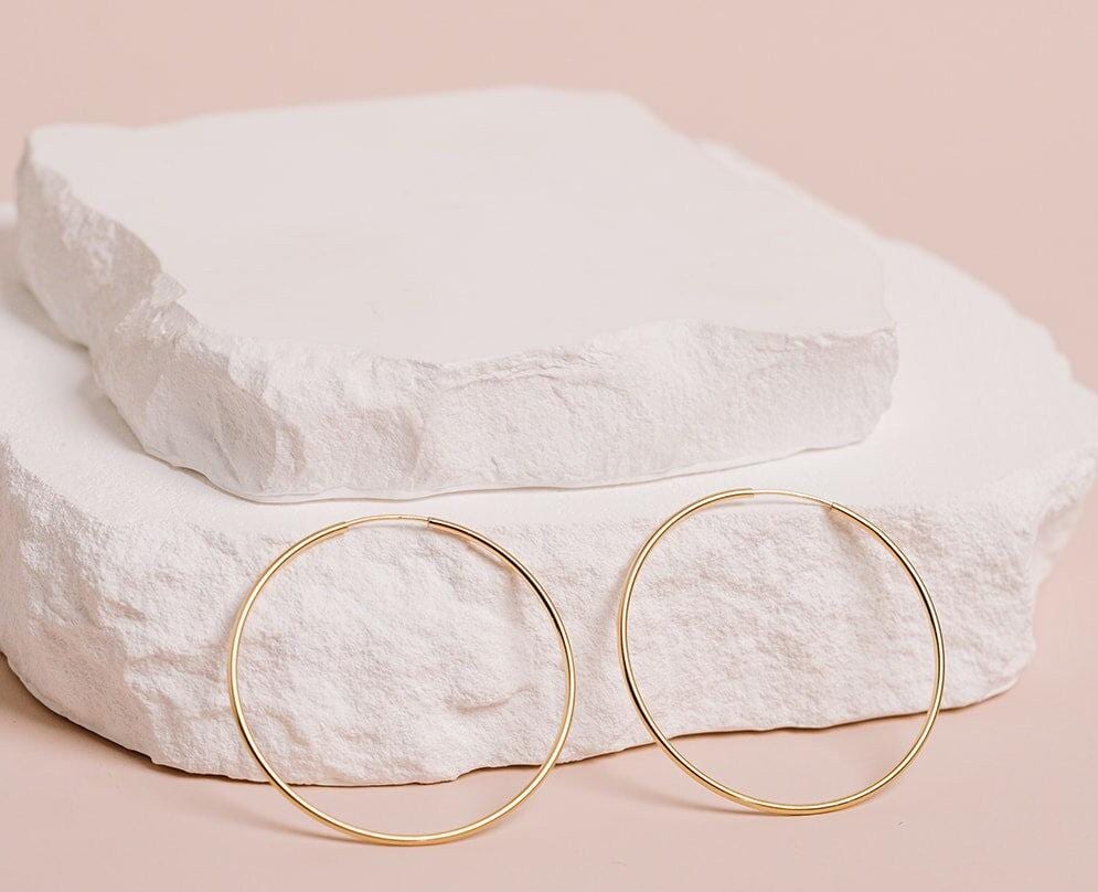 Gold Hoops, Thin Hoop Earrings, Minimalist Earrings, Gold Filled Hoop Earrings, Silver Hoops, Gift for Her, Small Medium Large Hoops