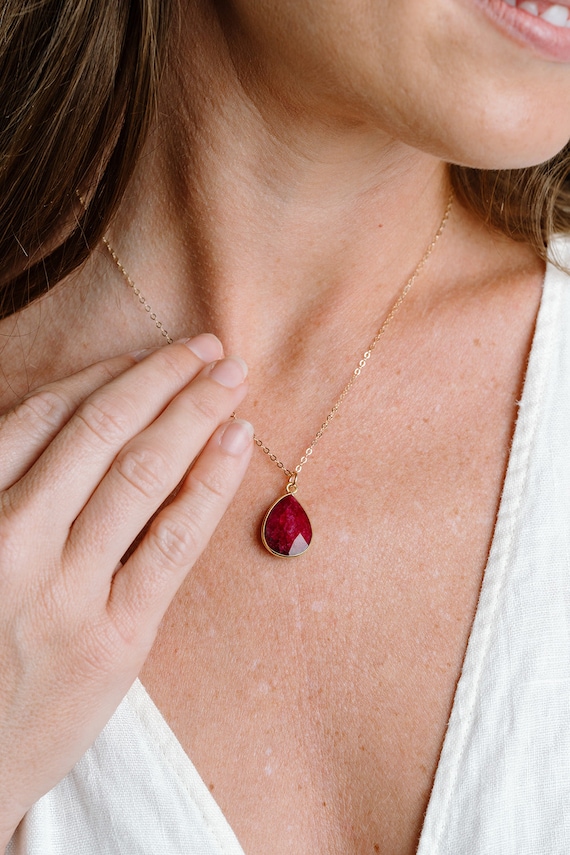Ruby Pendant - July Birthstone Ruby Pendant - July Birthstone