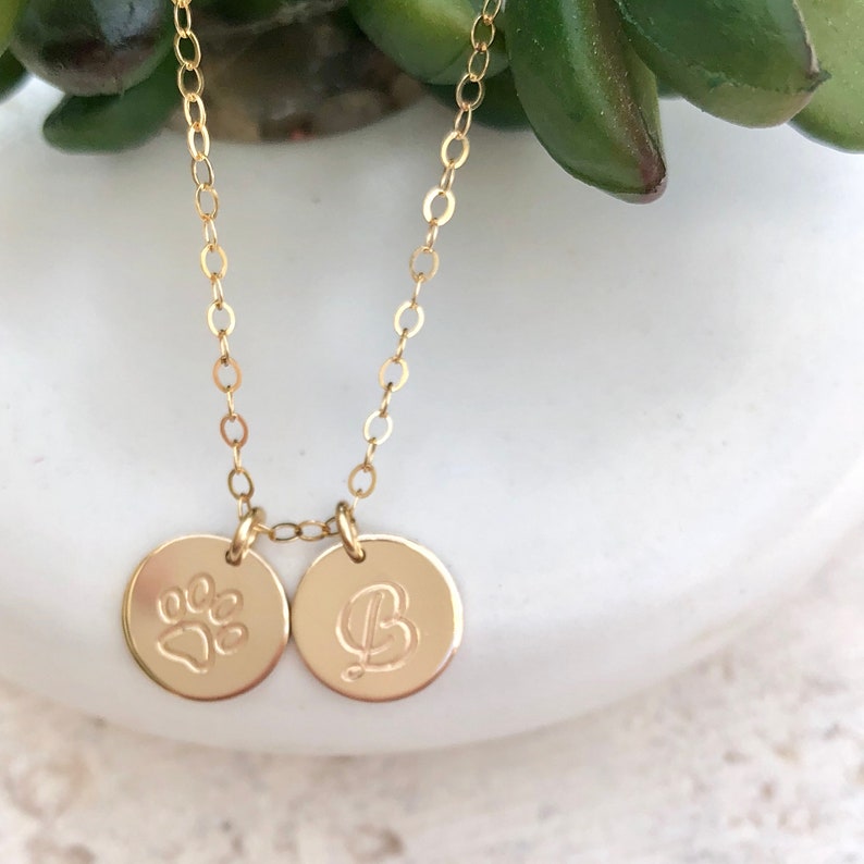 Dog Paw Necklace, Dog Paw Jewelry, Personalized Pet Lover Gift, Dog Remembrance, Pet Loss Necklace, Dog Mom Gift, Gold Filled, Rose, Silver image 6