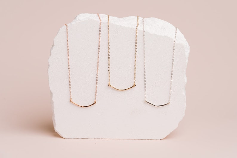 Delicate Layered Necklaces Set, Gold Layering Necklaces, Layered Set of 3 Necklaces ,Dainty Simple Minimal Necklace, Rose Gold Filled Silver image 4