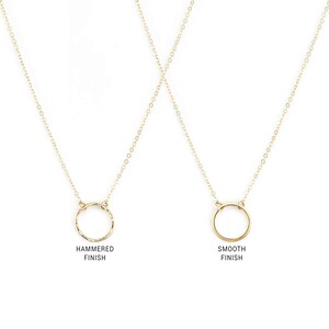 Ldurian Dainty Circle Karma Choker Necklace - 14K Gold Plated Stainless Steel, Minimalist Layering Necklace For Women - View #7