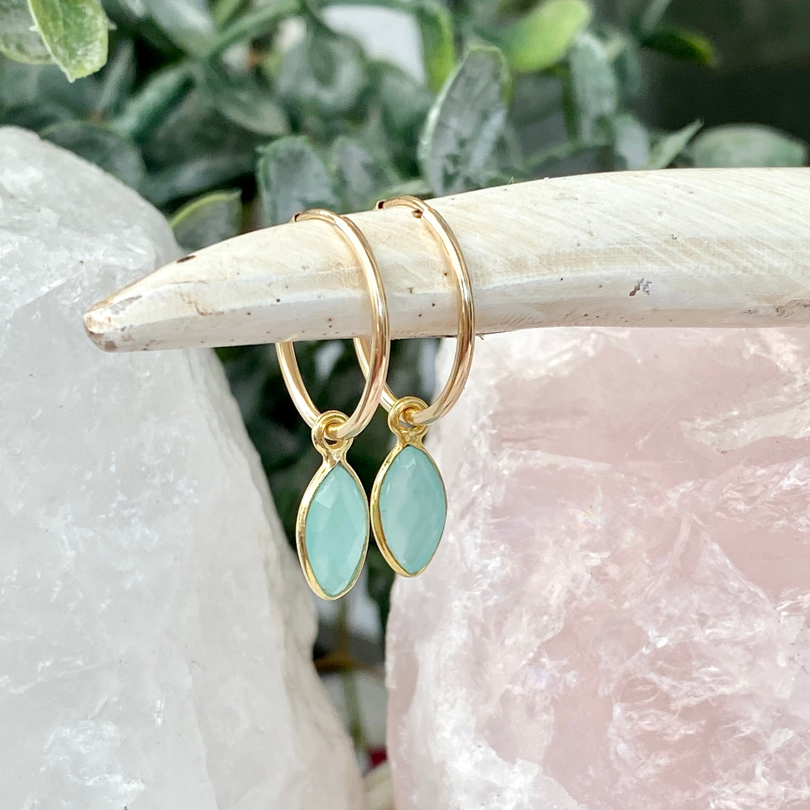 Latch Back Earring Natural Blue Chalcedony For Women 925 Sterling Silver Fashion Birthstone Jewellery Latch Back Earring Natural Blue Chalcedony For Women 925 Sterling Silver Fashion Birthstone Jewellery