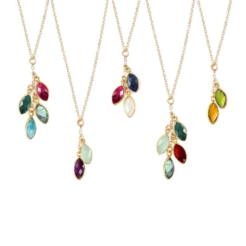 Birthstone Charm Necklace for Grandma Gifts for Grandma Etsy