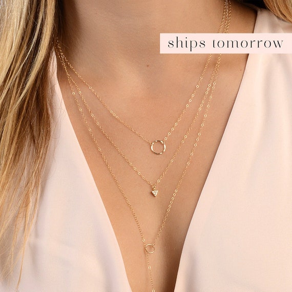 Dropship Dainty Layered Initial Necklaces For Women; 14K Gold Plated  Paperclip Chain Necklace Simple Cute Hexagon Letter Pendant Initial Choker Necklace  Gold Layered Necklaces For Women to Sell Online at a Lower