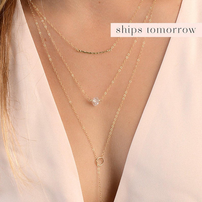 Delicate Layered Necklaces Set Gold Layering Necklaces Etsy