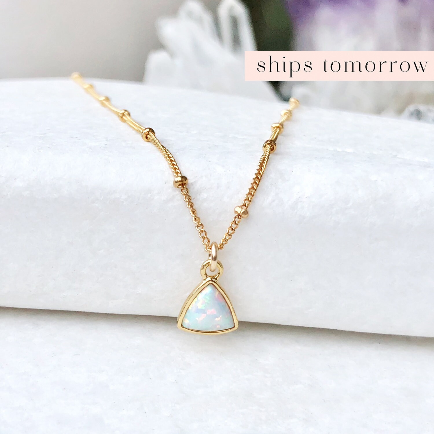 Dainty Opal Necklace Opal Choker Gemstone Choker Delicate Etsy