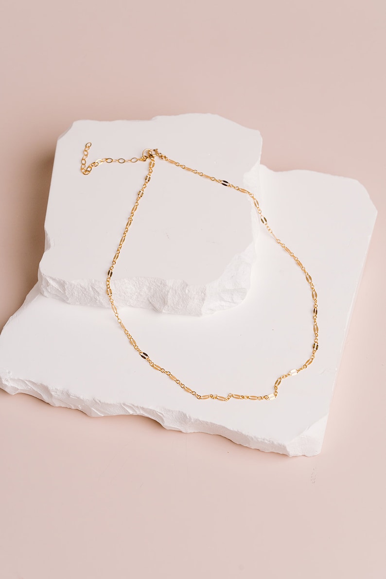Dainty Chain Choker, Simple Gold Choker, Dainty Jewelry, Layering Necklace, Wrap Choker Necklace, Minimalist Jewelry, Delicate Gold Choker, image 6