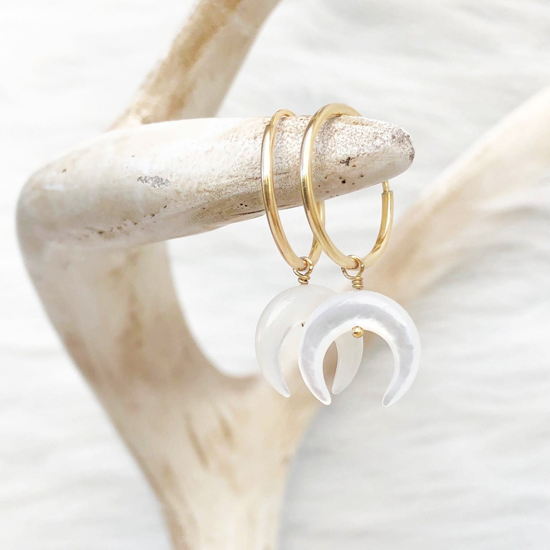 Pearl Moon Earrings - Etsy Pearl Moon Earrings - Etsy