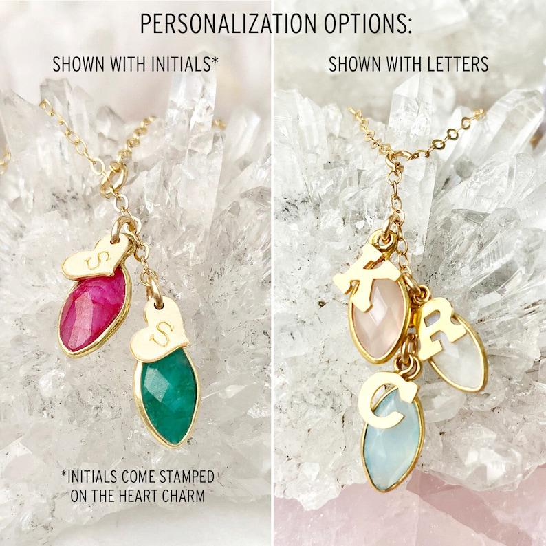 Birthstone Charm Necklace for Grandma Gifts for Grandma Etsy