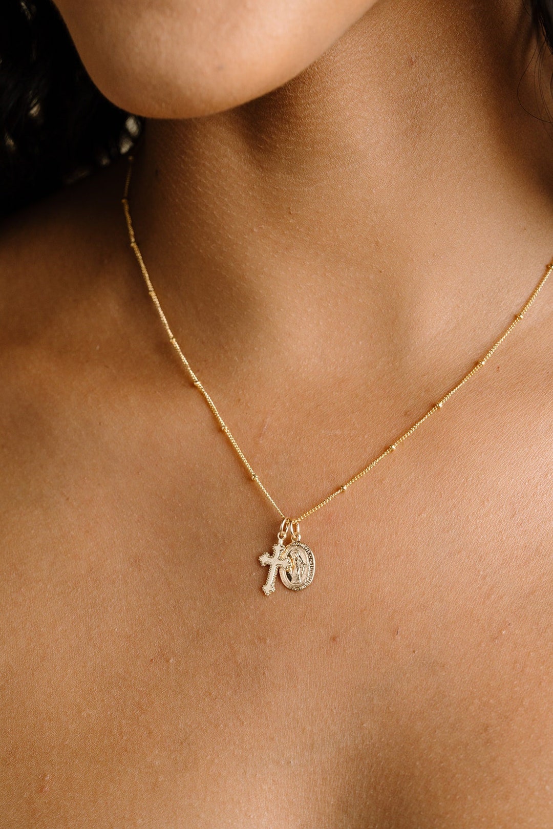 Say Yes Miraculous Mary Medal Bracelet - Dainty Catholic Jewelry