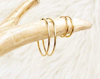 Dainty Hoop Earrings, 14kt Gold Filled Earrings, Minimalist Earrings, Classic Thin Hoops, Hypoallergenic Hoop Earrings, Lightweight Hoops