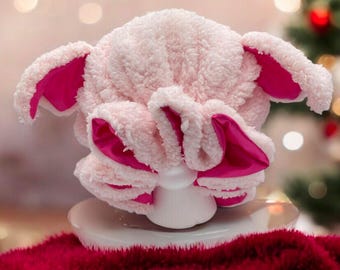 Custom Made Cow Print Adult Bonnet, Satin Bonnet, Sleep Cap  display picture 2