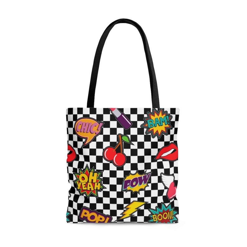 80/'s Inspired All Over Print Tote Bag