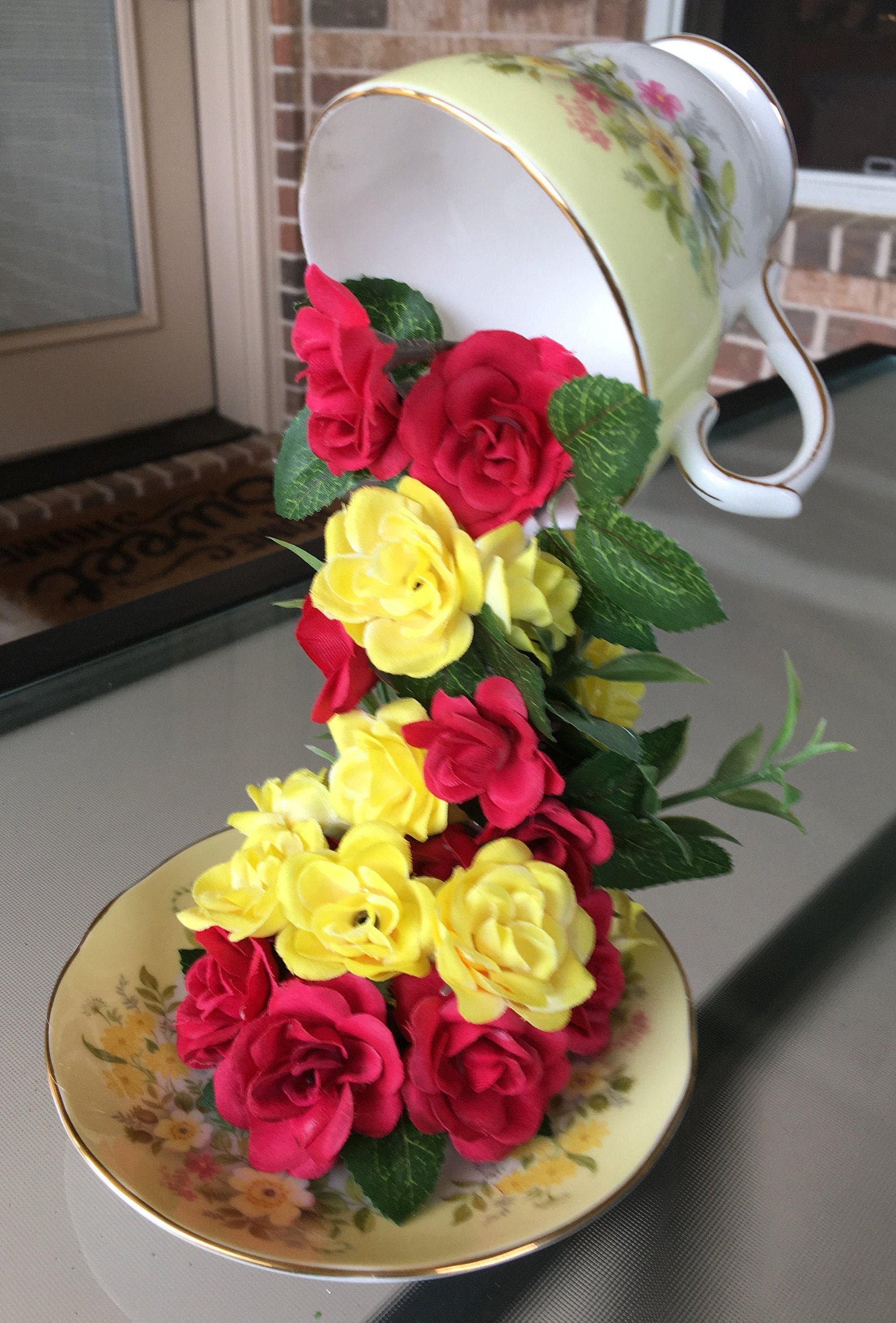 English Garden Floral Arrangement Country Bouquet Duchess Etsy