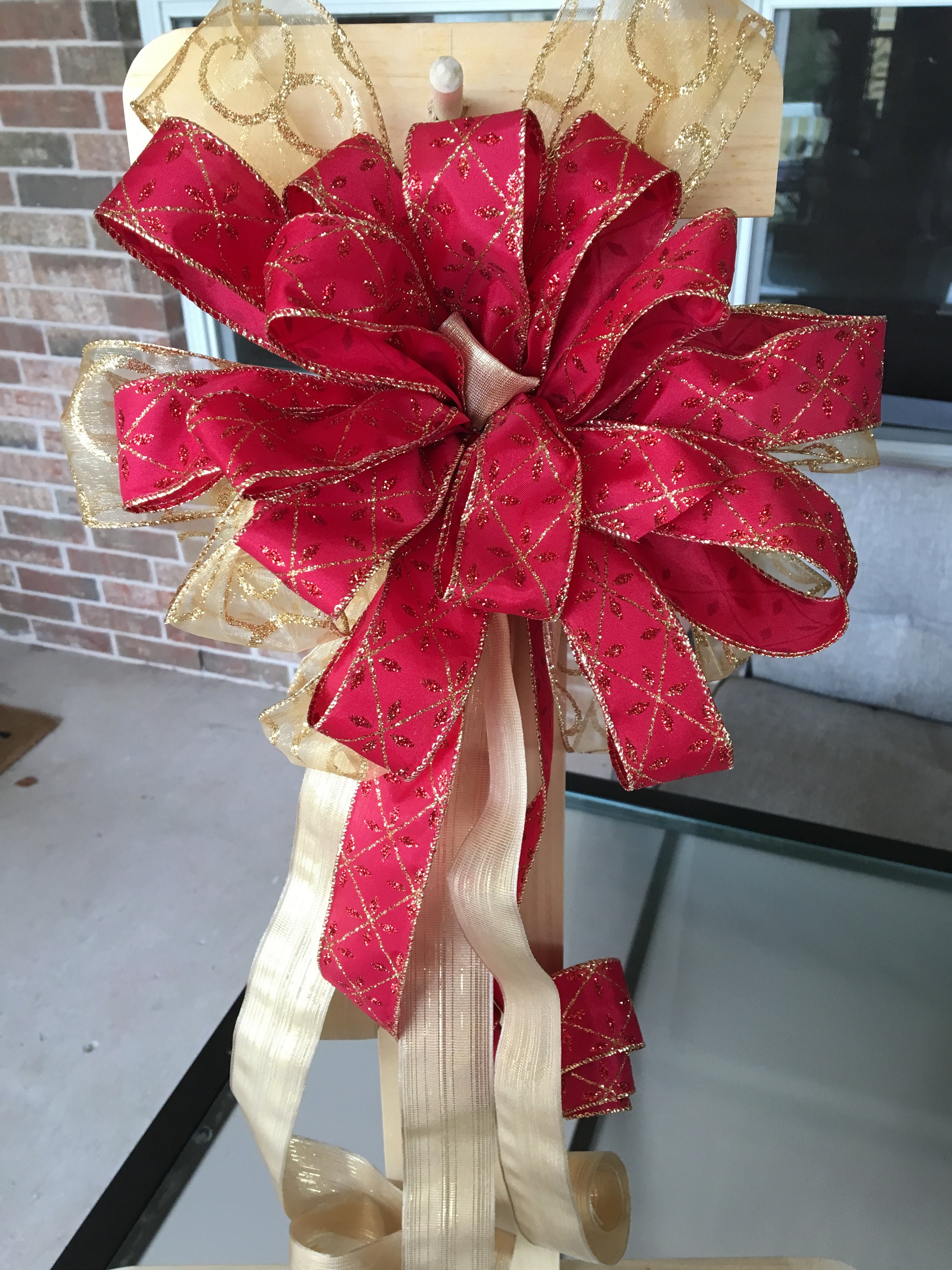 Christmas Tree Topper Ribbon Tree Topper Ribbon Tail Tree Etsy