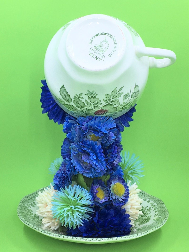 Small Floral Centerpiece Teacup Centerpiece Coffee Table Etsy