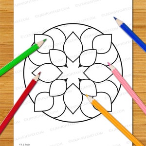 Extra Easy Fun Mandalas PRINTABLE Colouring Book for Kids Digital PDF ...