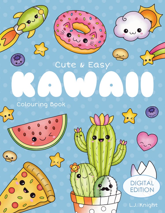 Cute and Easy Kawaii Colouring Book PRINTABLE PDF Download 30