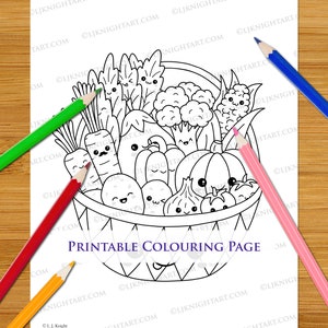 Download Kawaii Cactus Printable Colouring Page Cute Easy Cacti Etsy