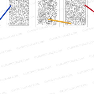 Easy Doodle Abstract Printable Colouring Book 30 Simple Hand Drawn Designs For Adults, Beginners & Children Digital PDF Download image 5