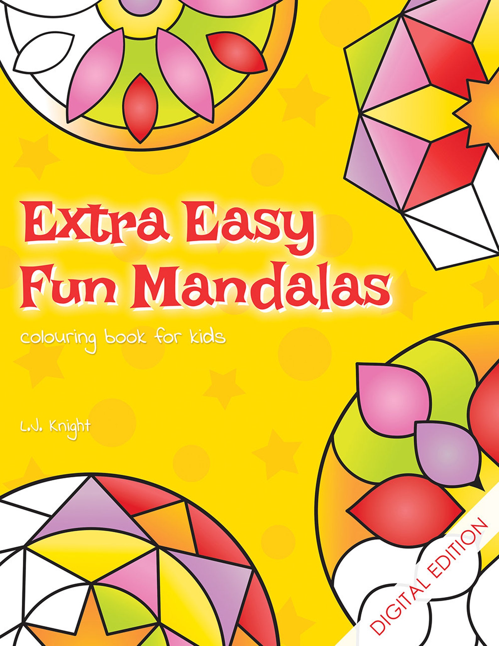 Extra Easy Fun Mandalas PRINTABLE Colouring Book for Kids Digital PDF With 40 Easy Abstract ...