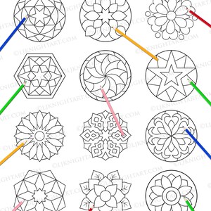 Extra Easy Fun Mandalas PRINTABLE Colouring Book for Kids Digital PDF ...