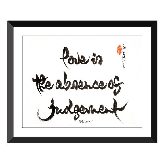 Love is the absence of judgement Dalai Lama 13x17 _ White -  Portugal