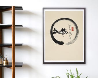 Breathe - Thich Nhat Hanh with Enso and small script
