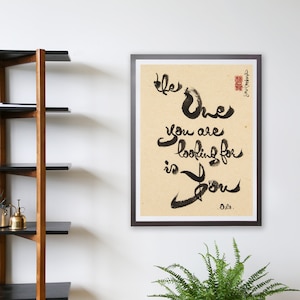 The One you are looking for is you- Osho - Antique Mulberry Paper- Many Sizes