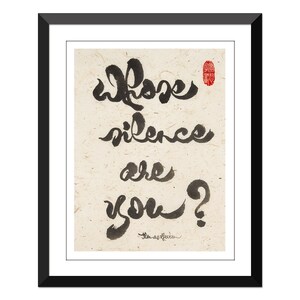 Whose silence are you - Thomas Merton - 9x12&quot;