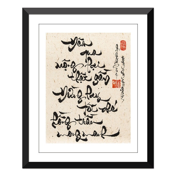 Vietnamese Calligraphy - Thu Phap Viet 10x13"