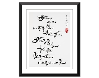 Vietnamese Calligraphy - Thu Phap Viet 10x13&quot;