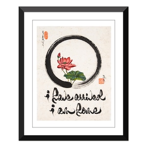 i have arrived i am home - Thich Nhat Hanh 14x18&quot; Color drawing