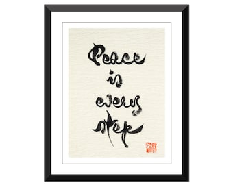 La paix est à chaque étape - Xuan Water Ripple Paper- Plusieurs tailles