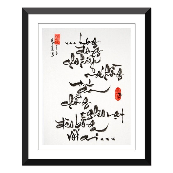 Vietnamese Calligraphy - Thu Phap Viet 10x13"