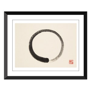 Enso Circle #19- Zen Circle   10x13&quot;- Light antique paper