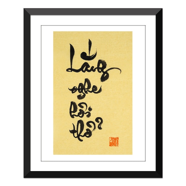 Vietnamese Calligraphy - Thu Phap Viet 8.5x13 inch
