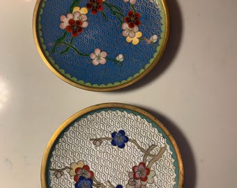 Cloisonne Trinket Dishes