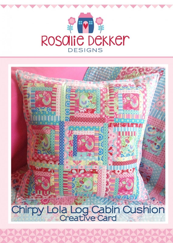 Chirpy Lola Log Cabin Quilted Pillow Pattern Etsy
