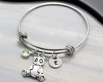 Panda Bear Bracelet Photo Glass Cabochon Tibet Bracelets Argent Panda Bear Bracelet Photo Glass Cabochon Tibet Bracelets Argent