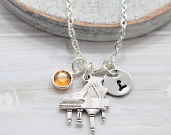 Piano Necklace - Music Themed Gifts for Pianist - Personalized Piano Jewelry - Grand Piano Jewelry - Piano Lover Necklace