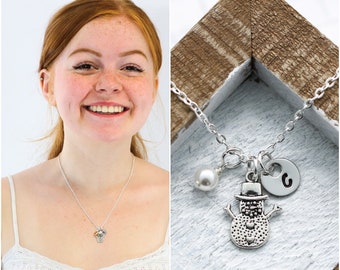 Luxurious Womens Necklace Merry Christmas Jewellery Fashion Snowman Pendant LS