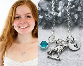 wolf necklace womens