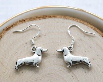 Gift for her Dog Lover Dangle /& Drop Earrings Antique Bronze Animal Jewelry Dog Lover Present Pit Bull Dog Earrings