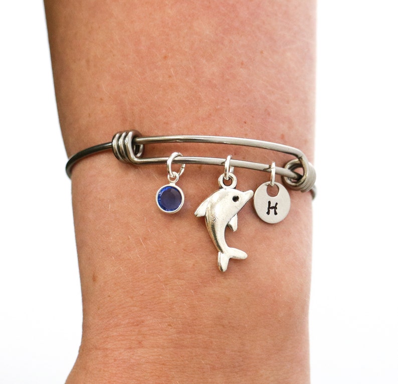 Kivosliv Dolphin Bracelet Woman Gifts For Women Cute Dolphins Themed Jewelry Stuff Dolphin Bracelet