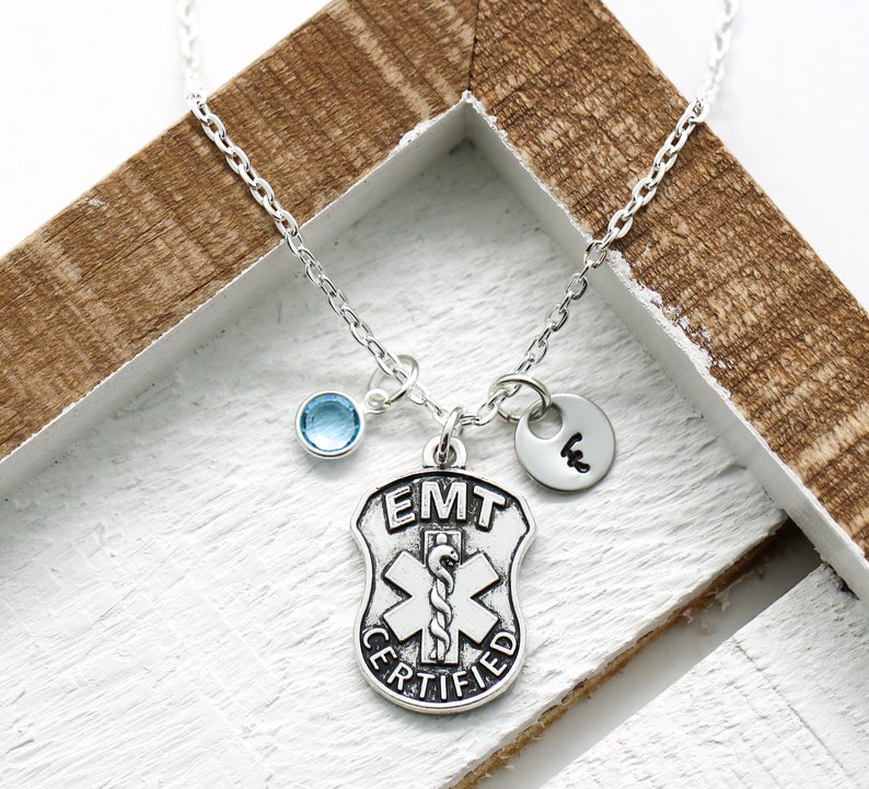 EMT Necklace for Women Emergency Medical Technician Necklace Etsy