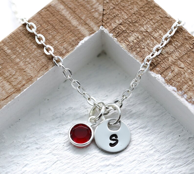 Personalized Initial Necklace Little Girl Initial Necklace Etsy