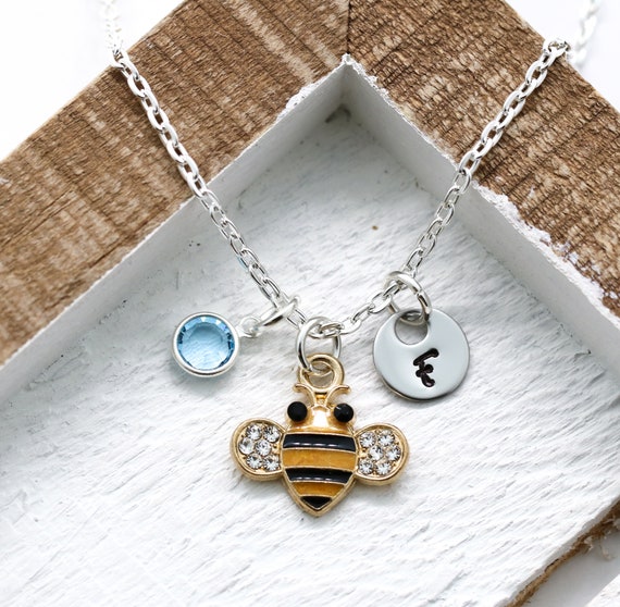 Gold Bumblebee Necklace Bee Necklace 